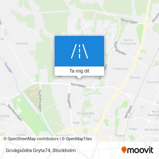 Gcvägsödra Gryta74 karta
