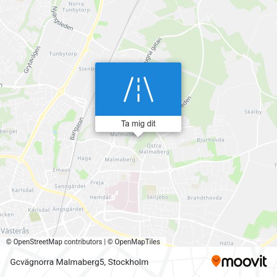 Gcvägnorra Malmaberg5 karta