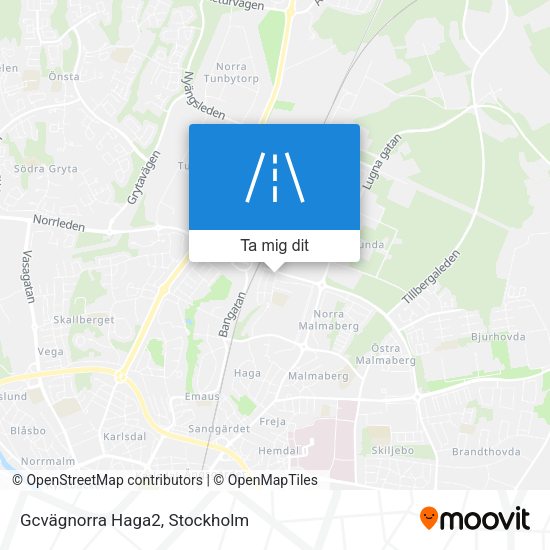 Gcvägnorra Haga2 karta