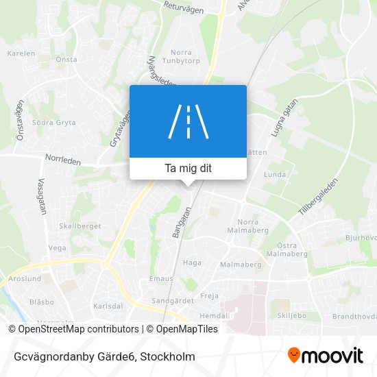 Gcvägnordanby Gärde6 karta