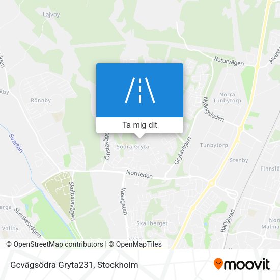 Gcvägsödra Gryta231 karta