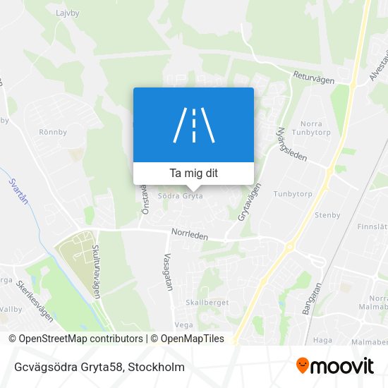 Gcvägsödra Gryta58 karta