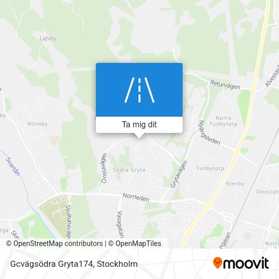 Gcvägsödra Gryta174 karta