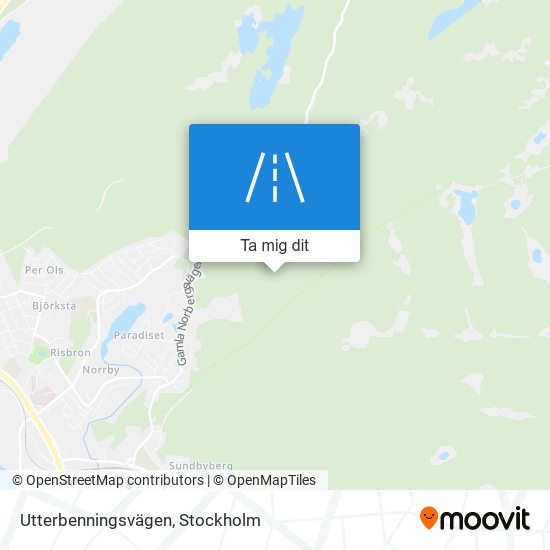 Utterbenningsvägen karta