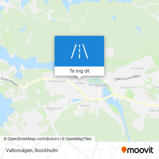 Vallonvägen karta