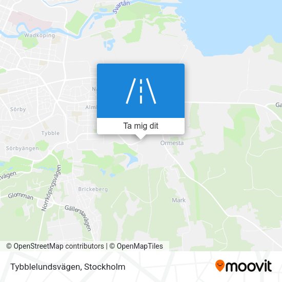 Tybblelundsvägen karta
