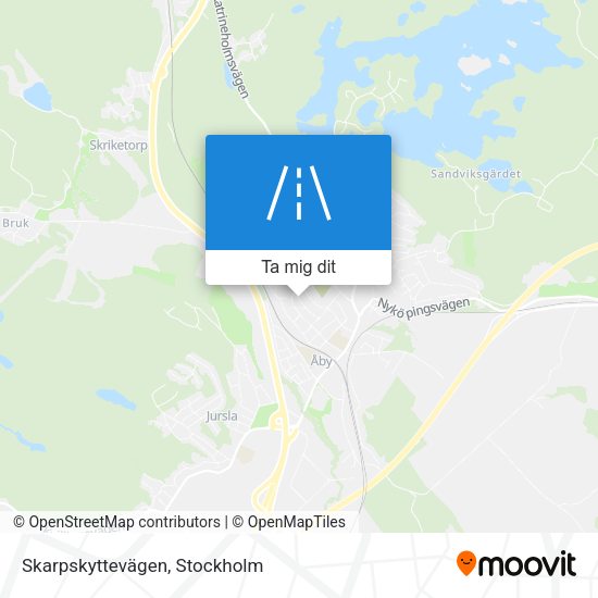 Skarpskyttevägen karta