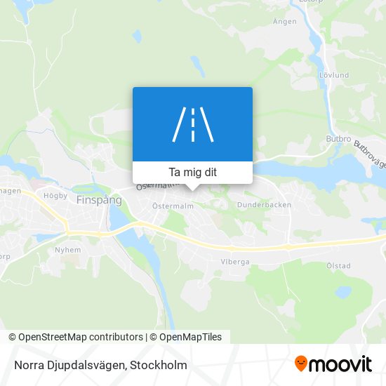 Norra Djupdalsvägen karta