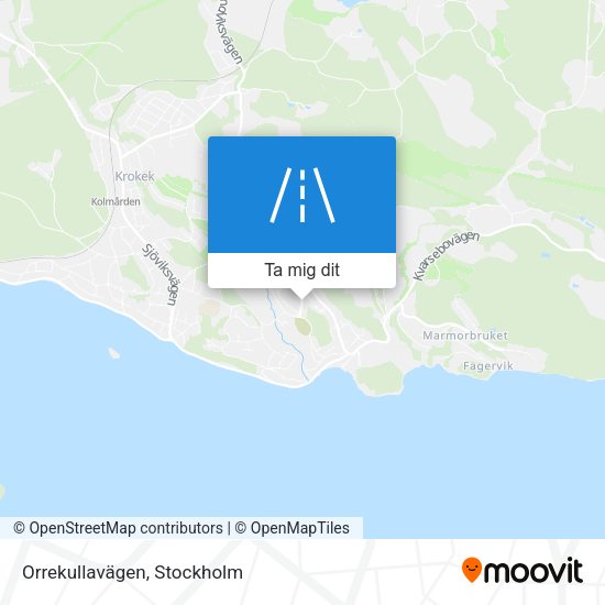 Orrekullavägen karta