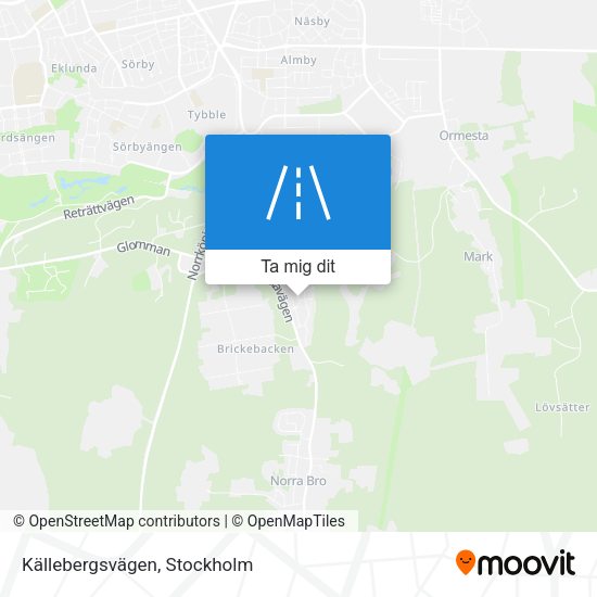 Källebergsvägen karta