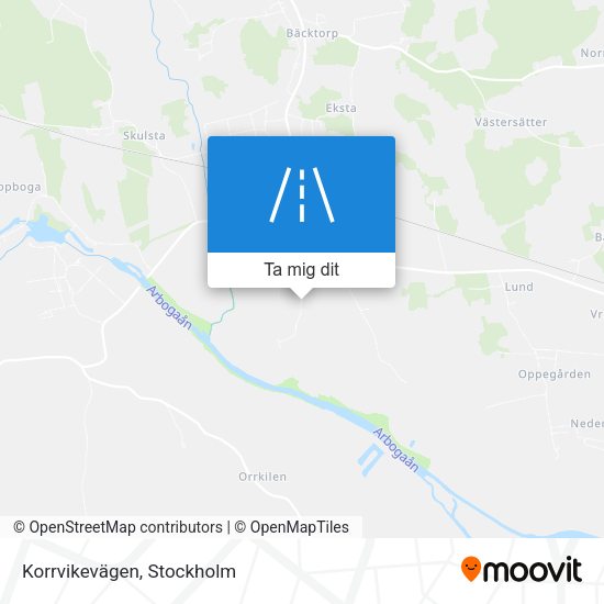 Korrvikevägen karta