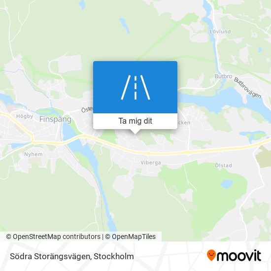 Södra Storängsvägen karta