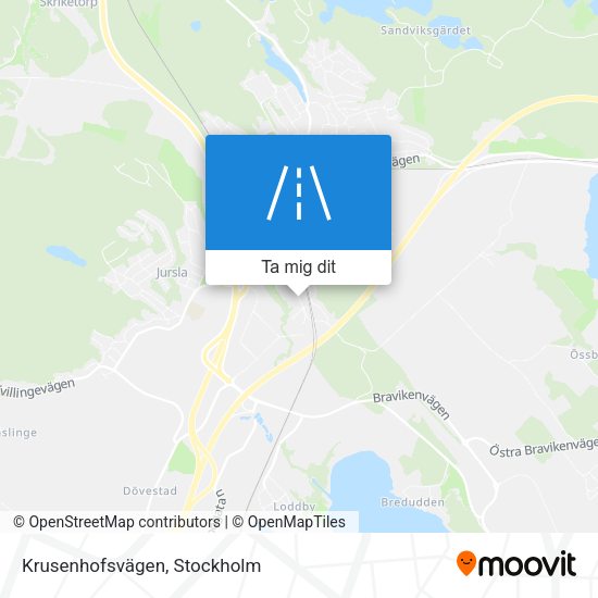 Krusenhofsvägen karta