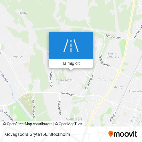 Gcvägsödra Gryta166 karta