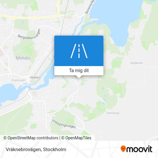 Vräknebrovägen karta