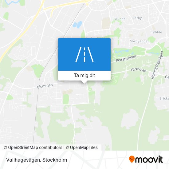 Vallhagevägen karta