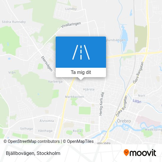 Bjällbovägen karta