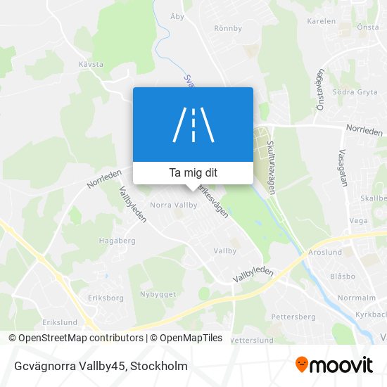 Gcvägnorra Vallby45 karta