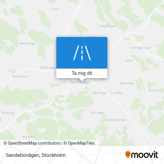 Sandebovägen karta