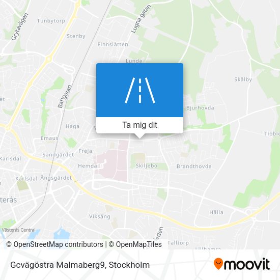 Gcvägöstra Malmaberg9 karta