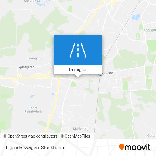 Liljendalsvägen karta