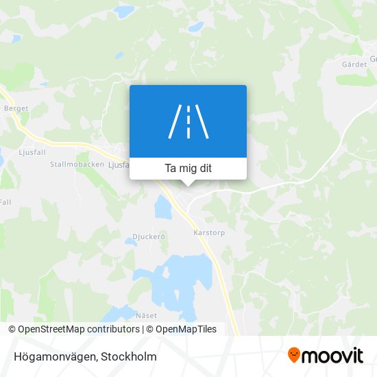 Högamonvägen karta