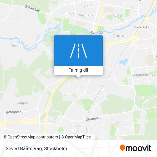 Seved Bååts Väg karta
