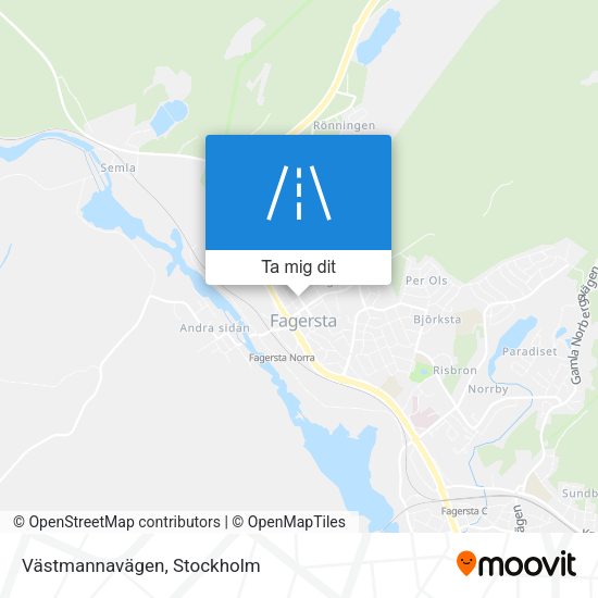 Västmannavägen karta