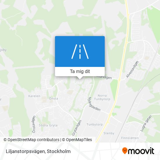 Liljanstorpsvägen karta