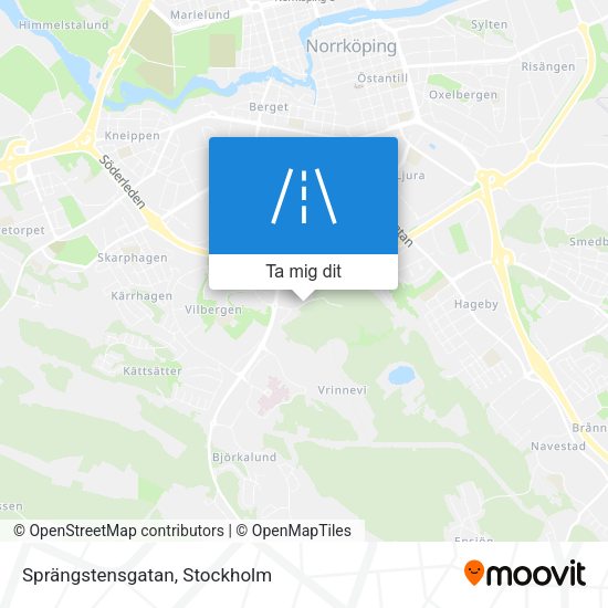 Sprängstensgatan karta
