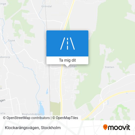 Klockarängsvägen karta