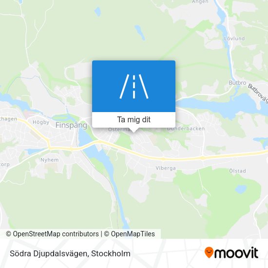 Södra Djupdalsvägen karta