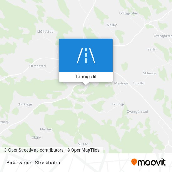 Birkövägen karta