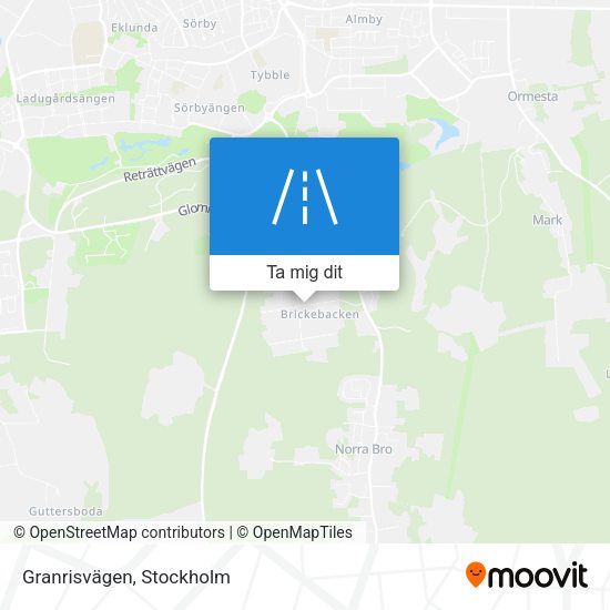 Granrisvägen karta