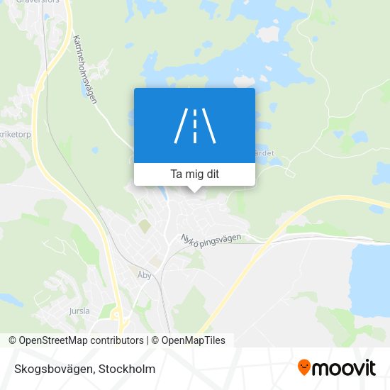 Skogsbovägen karta