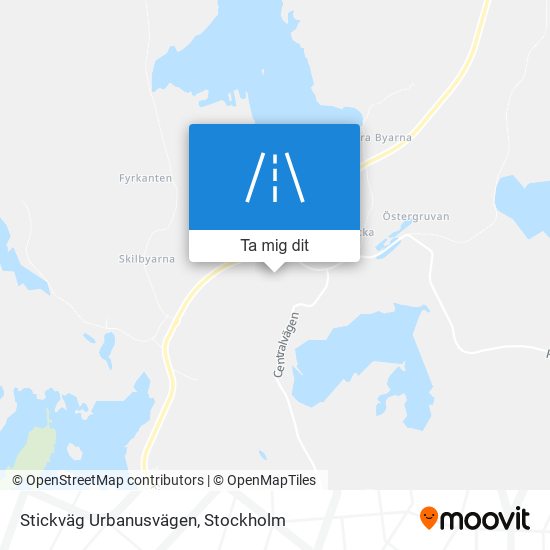 Stickväg Urbanusvägen karta