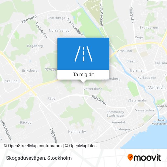 Skogsduvevägen karta