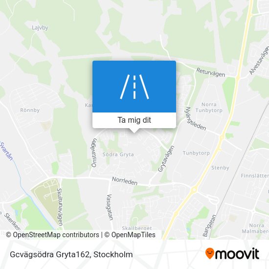 Gcvägsödra Gryta162 karta