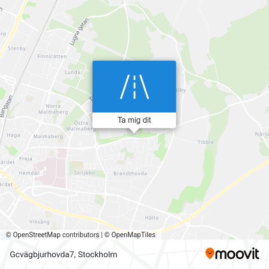 Gcvägbjurhovda7 karta