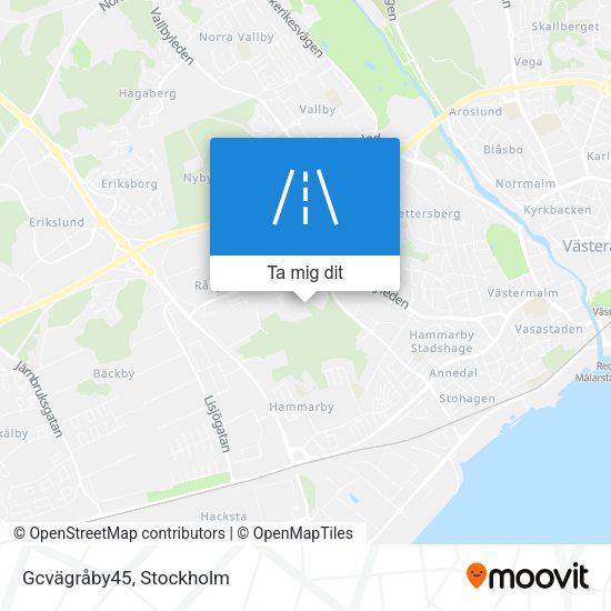 Gcvägråby45 karta
