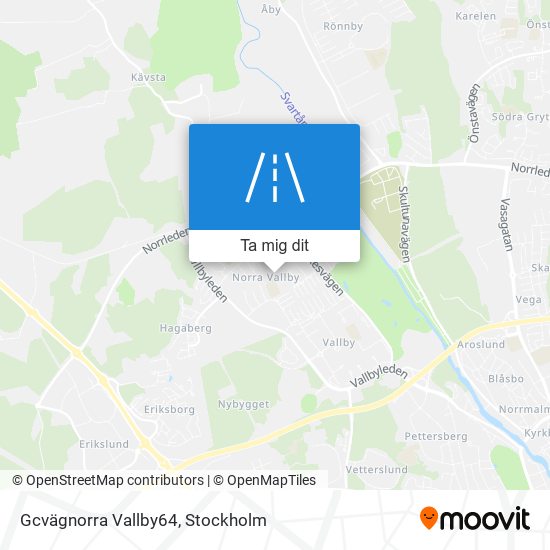 Gcvägnorra Vallby64 karta