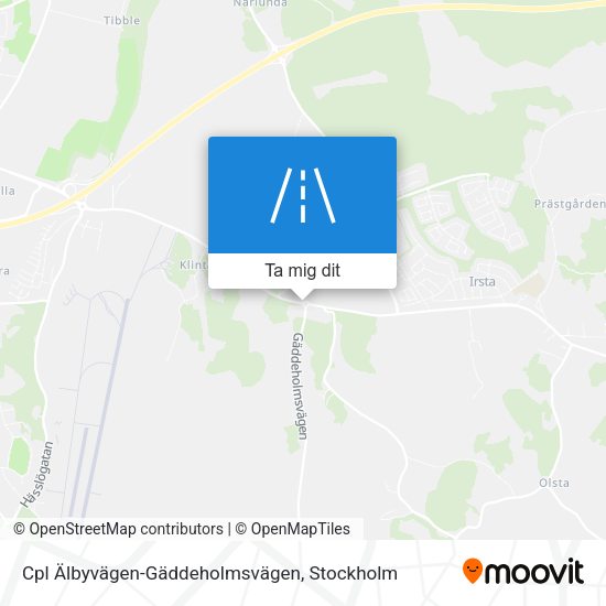 Cpl Älbyvägen-Gäddeholmsvägen karta