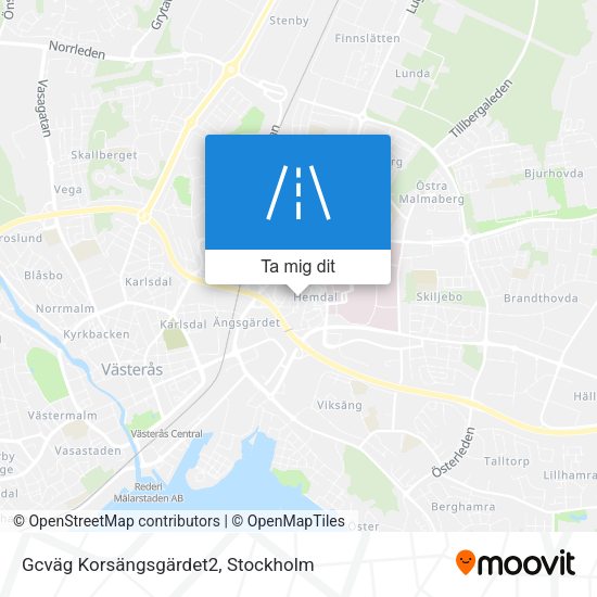 Gcväg Korsängsgärdet2 karta
