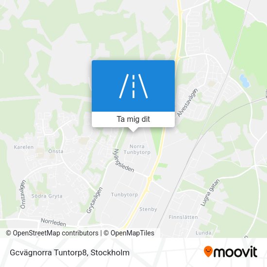 Gcvägnorra Tuntorp8 karta