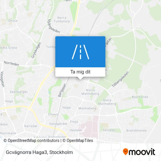 Gcvägnorra Haga3 karta