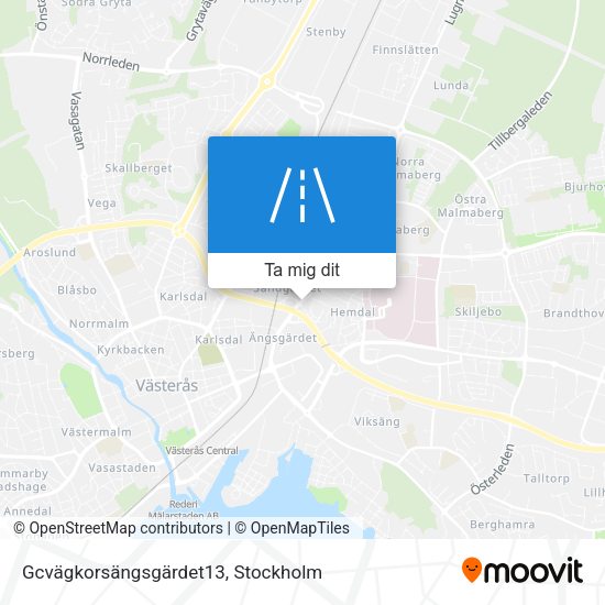 Gcvägkorsängsgärdet13 karta