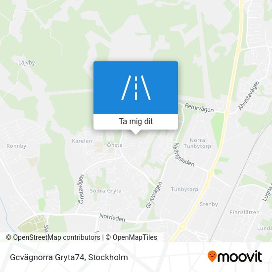 Gcvägnorra Gryta74 karta