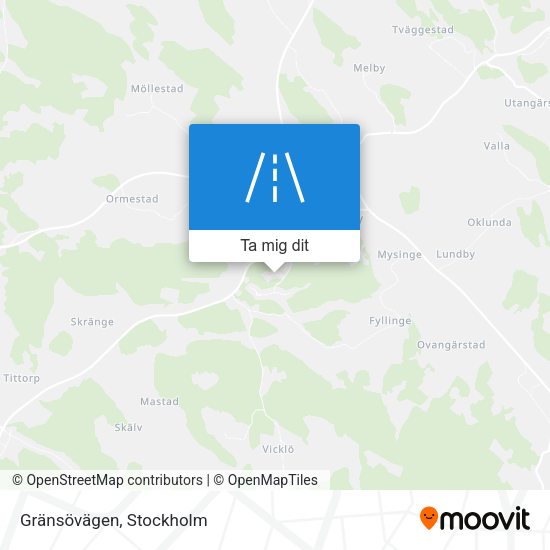 Gränsövägen karta