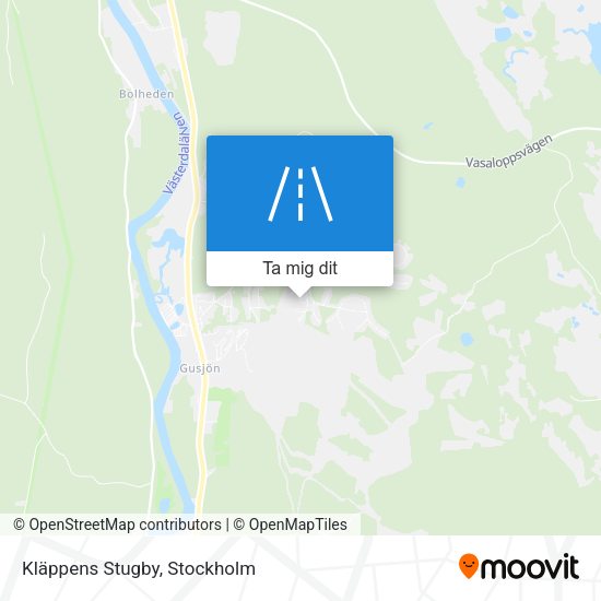 Kläppens Stugby karta