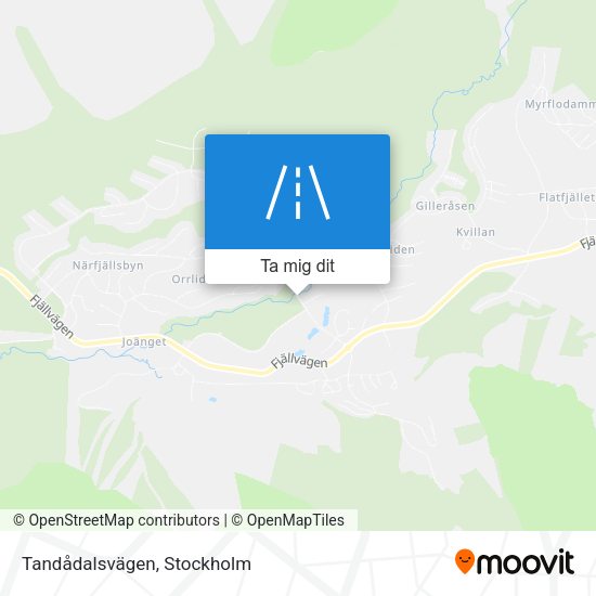 Tandådalsvägen karta